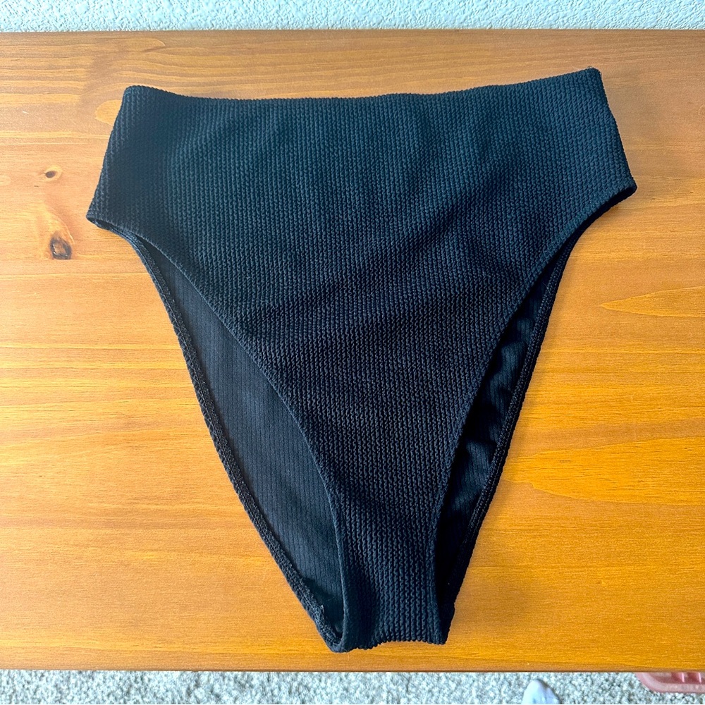 🖤❣️ASOS High Waist Crinkle Swim Bikini Bottoms US 12-14